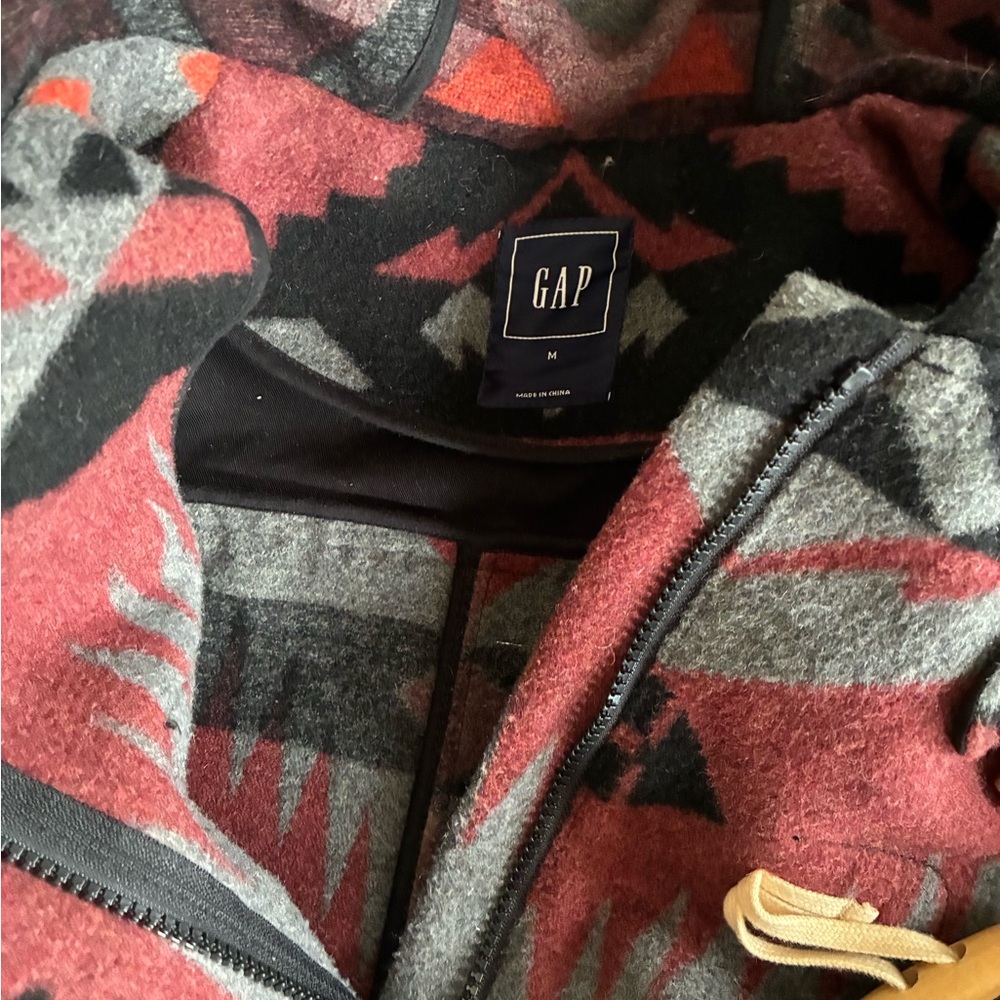 Gap Red And Gray Patterned Jacket - image 2